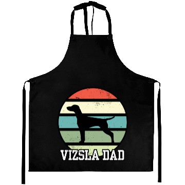 Discover Vizsla Dad I Retro Vizsla Dad Aprons