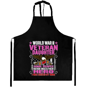 Discover Veteran-Proud World War 2 Veteran Daughter Militar Aprons
