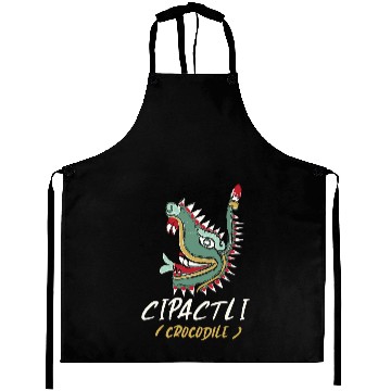 Discover Aztec Crocodile glyph totem Aprons