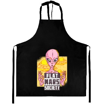 Discover Flat Mars Society Flat Earth Gift earthisflat Aprons