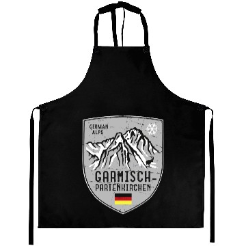 Discover Garmisch Mountain Germany Emblem Aprons