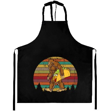 Discover Bigfoot Taco Cool Black Gift Aprons