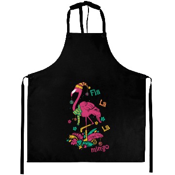 Discover Christmas Flamingo Merry Christmas Aprons