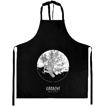 Discover Karachi, Pakistan City Map - Full Moon Aprons