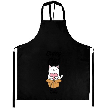 Discover Crazy cat lady funny cute cat quote Aprons
