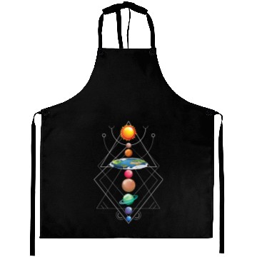 Discover Solar System Flat Earth I Love My Planet Space Aprons