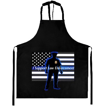 Discover I Support Law Enforcement Aprons