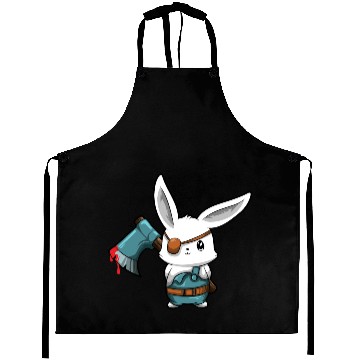 Discover Killer Bunny With Axe Halloween Horror Aprons