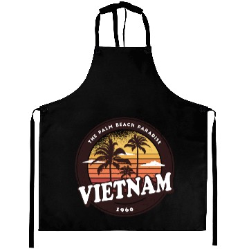 Discover Vietnam Vintage Beach Design / Gift Idea Aprons
