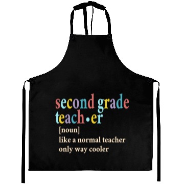 Discover Second Grade Teacher Team Funny Definition Aprons