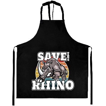 Discover Save The Rhinos Funny Rhino Aprons