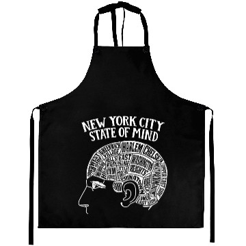 Discover New York City Brain Head Design Aprons