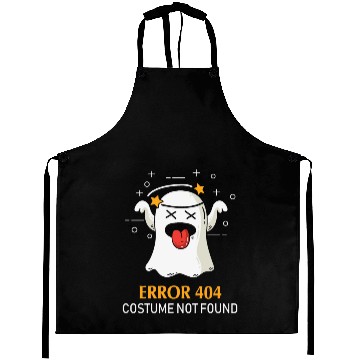Discover Error 404 Costume Not Found Funny Halloween Ghost Aprons