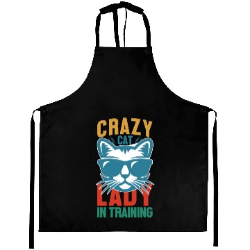 Discover Crazy cat lady Aprons