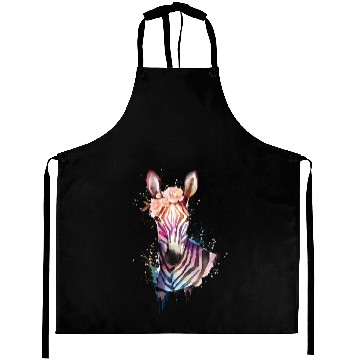 Discover Watercolor splash zebra Aprons