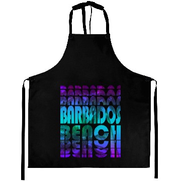 Discover Barbados Beach Palm Tree Design Aprons
