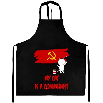 Discover my cat is a communist 2 vectorized Aprons
