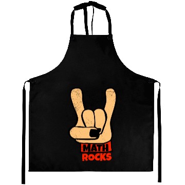 Discover Math Rocks Rock and Roll Funny Math Gift Idea Aprons