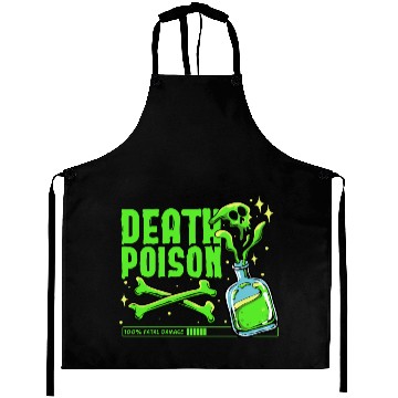 Discover green toxic with crossbones Aprons