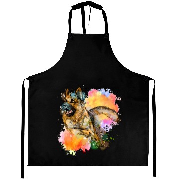 Discover German Shepherd Colorful Dog Lover Aprons