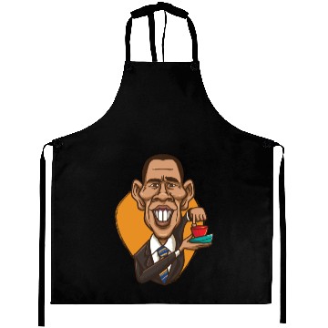 Discover Politics Obama Pushing Button Aprons