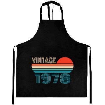 Discover 1978 Vintage born in Retro age Birthday gift idea Aprons