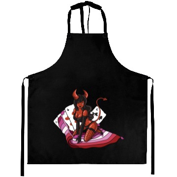Discover Lesbian Cool Devil Women Colors Of Lesbian Flag Aprons