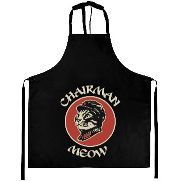 Discover FUNNY KITTY CAT CHAIRMAN MEOW Aprons
