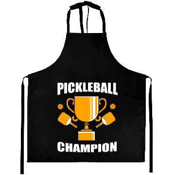 Discover Pickle Ball Trophy Funny Pickleball Champion Aprons