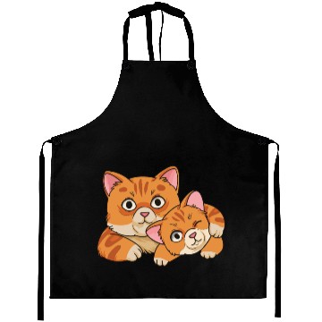 Discover Cute Kitty Pile Anime Cats Kawaii Cat Design Aprons