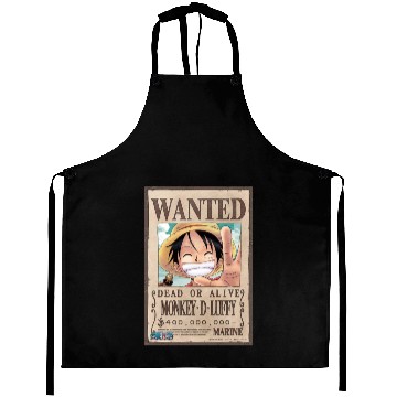Discover Luffy wanted poster Aprons