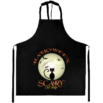Discover Halloween Scary Cat Lady Aprons