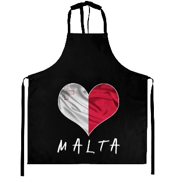 Discover Malta Love Flag Aprons