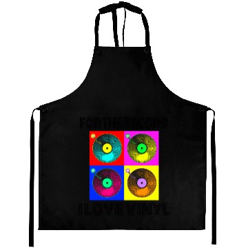 Discover Vinyl Records LP Collector Record Lover Gift Aprons