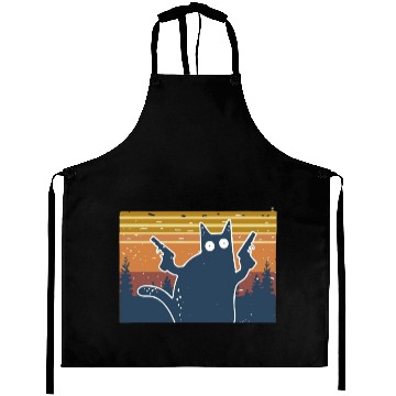 Discover Cat gun 3D Aprons