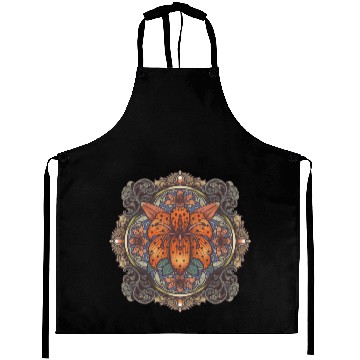 Discover Tiger lily mandala Aprons