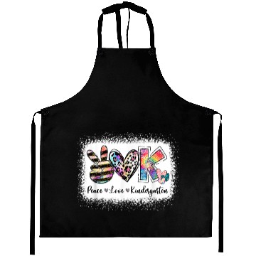 Discover Teacher Peace Love Kindergarten Team Bleached Aprons