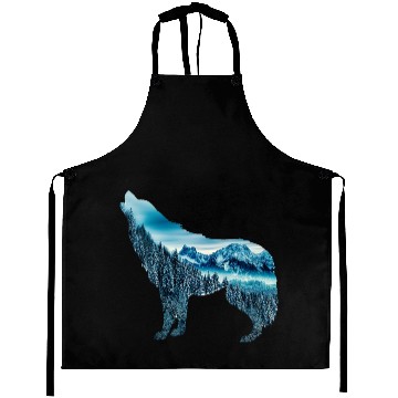 Discover The wolf and the mountain Aprons