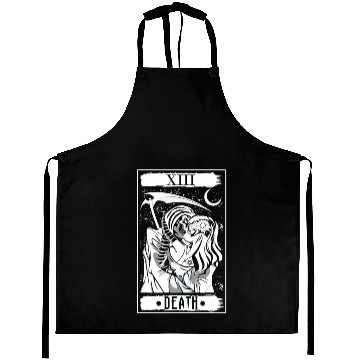 Discover Tarot Card Occult Witchcraft Skeleton Death Gothic Aprons