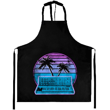 Discover Analog Synthesizer Synthwave Vintage Retrowave Aprons