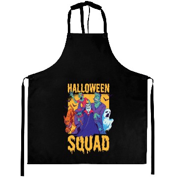Discover Halloween Squad Skeleton Ghost Wolf Vampire Witch Aprons