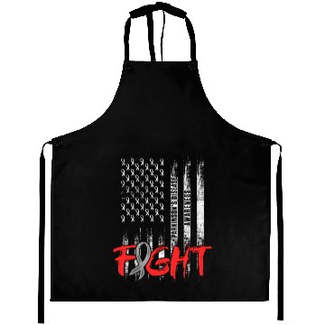 Discover Parkinsons Disease Awareness US Flag Warrior Aprons