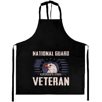 Discover National Guard Veteran Eagle Veterans Day Aprons