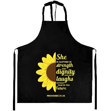 Discover Funny Sunflower Religious Christian Bible Verse Go Aprons