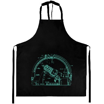 Discover Turquoise Astronomy telescope illustration Aprons