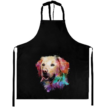 Discover Splash Art Labrador Retriever Lab Gift Men Women Aprons
