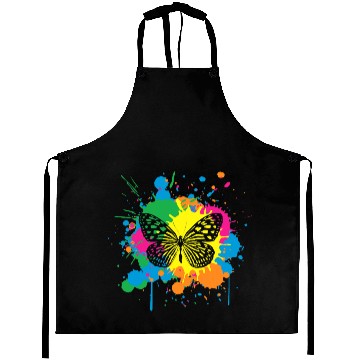 Discover Multi Colored Paint Splash Splatter Graphic Aprons