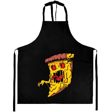 Discover Scary Pizza Pizza scary horror cool graphic design Aprons