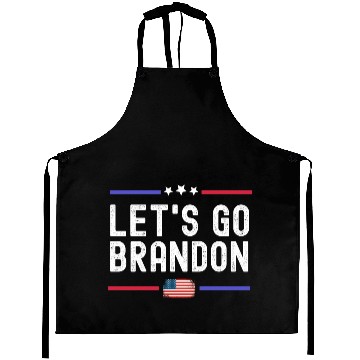 Discover Let's Go Brandon Conservative Anti Liberal US Flag Aprons