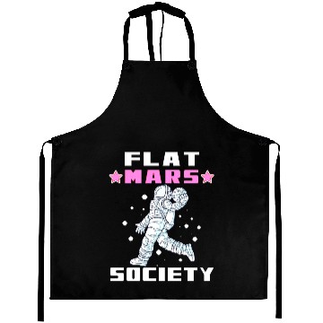 Discover Flat Mars Society Flat Earth Gift Aprons